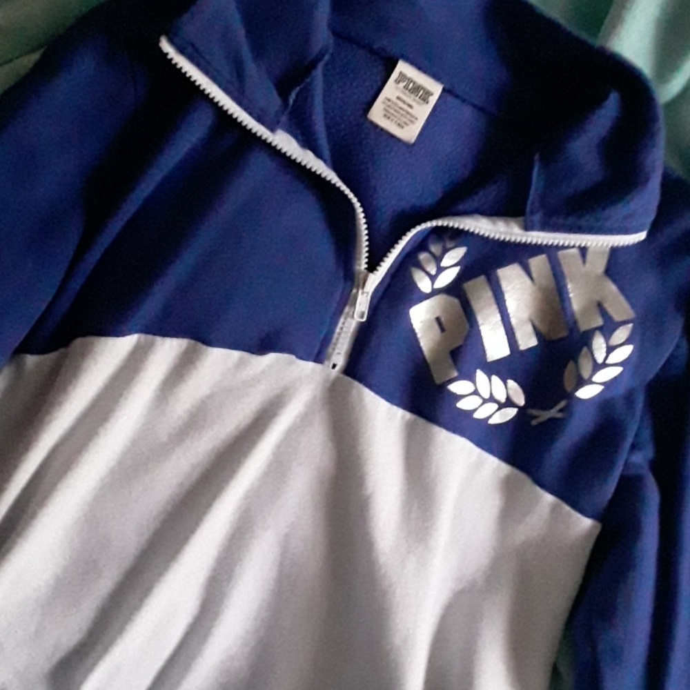 Blue/white PINK hoodie